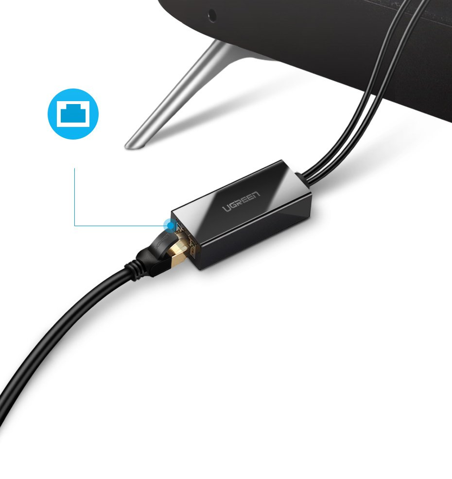Skæbne Kondensere når som helst Ugreen external micro USB 100Mbps network adapter for Chromecast 1m black  (30985) - B2B wholesaler.hurtel.com