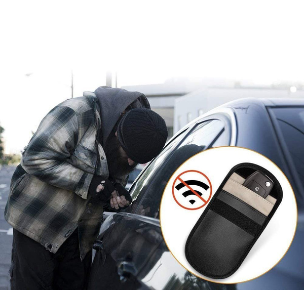 Boîte de blocage de signal pour clé de voiture - En aluminium RFID -  Pochette Faraday antivol pour clés de voiture - Boîte en métal sécurisée pour  clés de voiture : 